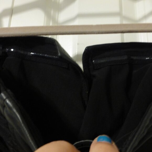 BEBE black ruched mesh and faux leather strapless tube dress - Picture 12 of 14